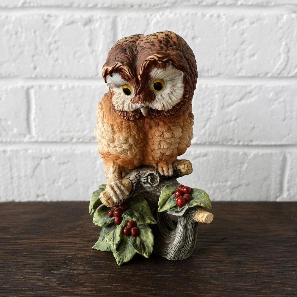 Vintage‎ Elf Owl Figurine Andrea by Sadek Porcelain Japan Woodland Bird Decor